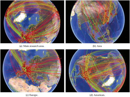 Figure 8. Geographical collaboration network in credit risk research.