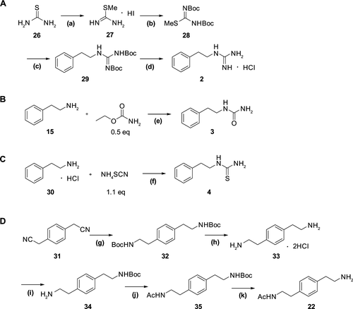 Figure S1 Synthesis of compounds 2–4 and 22.