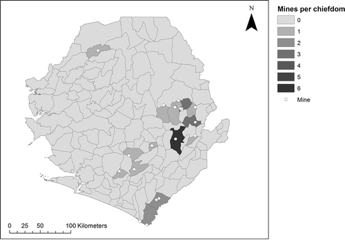 Figure 4. Pre-war mining locations.