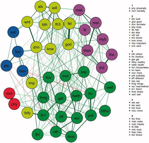 Figure 2. Structure of the document term matrix estimated via EGA.