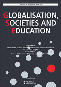 Cover image for Globalisation, Societies and Education, Volume 16, Issue 3, 2018