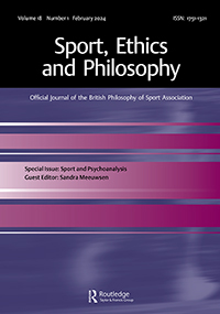 Cover image for Sport, Ethics and Philosophy, Volume 18, Issue 1, 2024