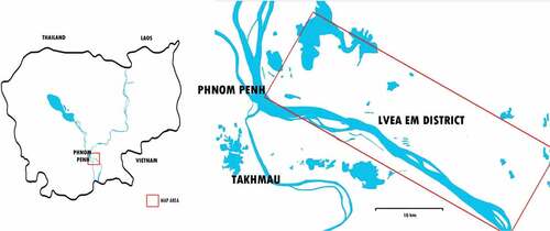 Figure 1. Map of Cambodia and Lvea Em District.