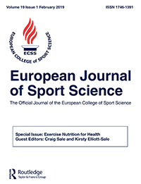 Cover image for European Journal of Sport Science, Volume 19, Issue 1, 2019