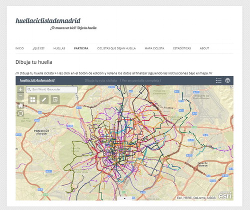 Figure 5. Screenshot of the ‘Design your route’ online map.