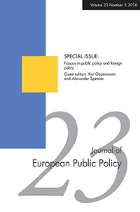 Cover image for Journal of European Public Policy, Volume 23, Issue 5, 2016