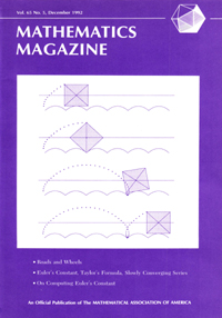 Cover image for Mathematics Magazine, Volume 65, Issue 5, 1992