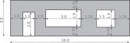 Figure 6. The dimensions (in meters) of the facade of a typical Dutch masonry dwelling (facade ID: 1).