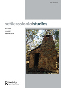 Cover image for Settler Colonial Studies, Volume 9, Issue 1, 2019