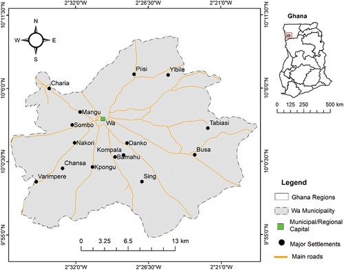 Figure 2. Map of Wa Municipality.