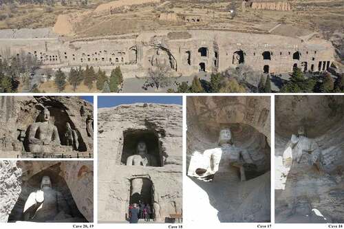 Figure 3. Five Tanyao Caves (460-465AD) of Yungang Grottoes, author’s picture, taken in 2020.