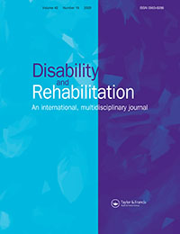 Cover image for Disability and Rehabilitation, Volume 42, Issue 19, 2020