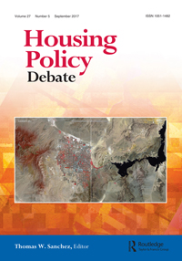 Cover image for Housing Policy Debate, Volume 27, Issue 5, 2017