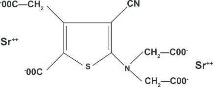 Figure 1 Chemical structure of strontium ranelate (CitationMarie et al 1993).