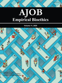 Cover image for AJOB Empirical Bioethics, Volume 11, Issue 4, 2020