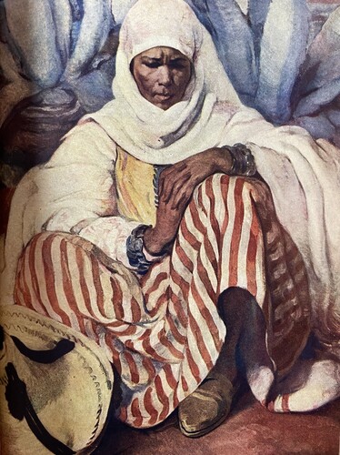 Figure 6. Reproduction of Rafael Pellicer, Quietud, in Segunda exposición de pintores de África, 1951. Madrid: Instituto de Estudios Africanos.