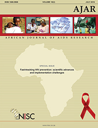 Cover image for African Journal of AIDS Research, Volume 15, Issue 2, 2016