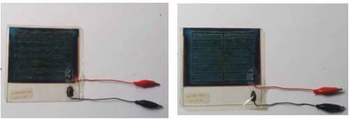 Figure 1. Prototypes of p-i-n and p-i1-i2-n based amorphous silicon solar cell’s fabricated using RF-PECVD reactor realized in our research group.