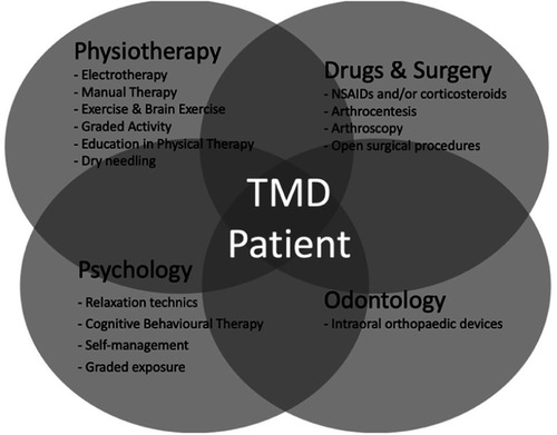 Figure 6 Multidisciplinary approach for TMD. Patient-centered care.