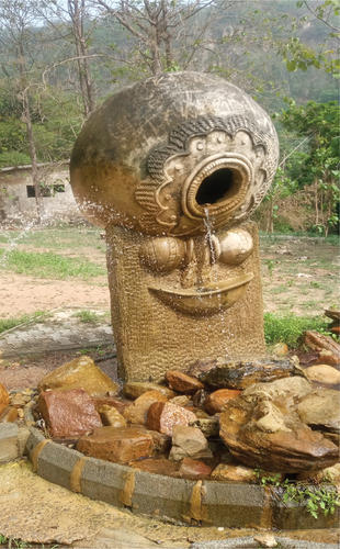 Figure 1. The picture shows a monument at the entry to Erin-Ijesha/Olumirin waterfall site, symbolising the mystical pot that is the water source for aba-oke and Erin-ijesha communities.