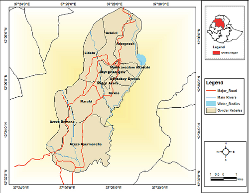 Figure 1 Geographical location of Gondar city.