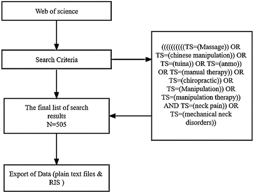 Figure 1 Search strategy in the Web of Science.