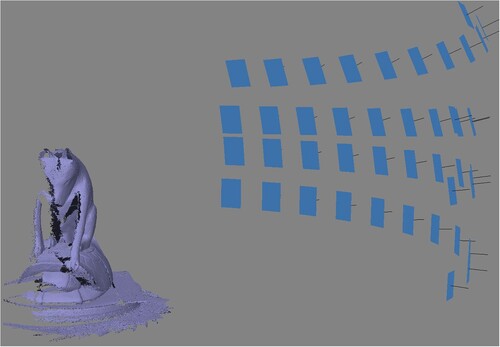 Figure 7. Visualization of image network for Acquisition B VIS 3D reconstruction. Screenshot from PhotoScan.