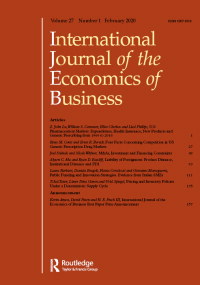 Cover image for International Journal of the Economics of Business, Volume 27, Issue 1, 2020