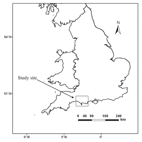 Figure 1. Location of the study site in southern England.