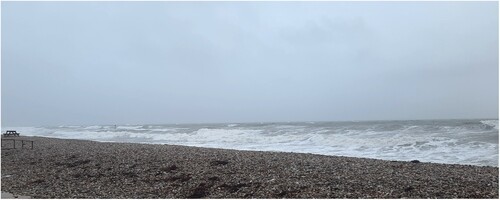 Figure 38. View from East Wittering beach looking out towards the site on the 28 December 2022, showing the condition of the sea during a south westerly (photo taken by Iain Grant).