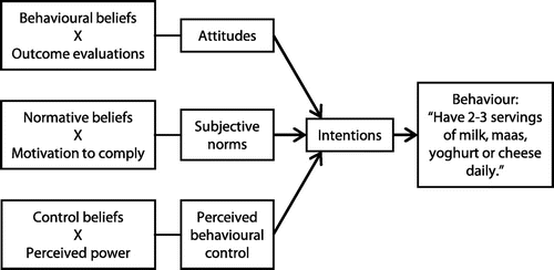 Figure 1: Conceptual framework: Theory of Planned Behaviour (based on AjzenCitation20).