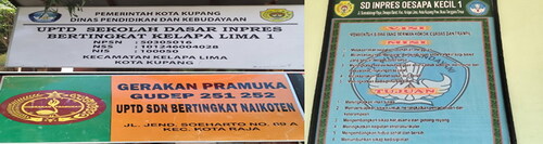 Figure 1. Indonesian in the primary schools’ identities sign.