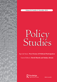 Cover image for Policy Studies, Volume 36, Issue 6, 2015