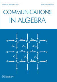 Cover image for Communications in Algebra, Volume 51, Issue 11, 2023
