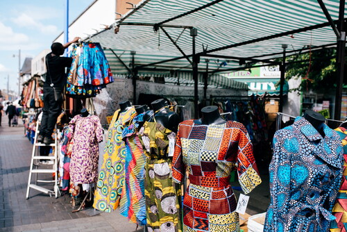 Figure 1 Walthamstow market. Photograph by Eric Aydin-Barberini.