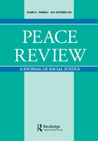 Cover image for Peace Review, Volume 35, Issue 3, 2023