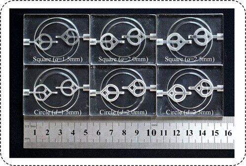 Figure 7. Physical drawing of six sets of sample pumps.