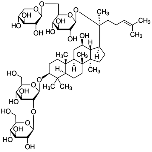 Fig. 1. The chemical structure of ginsenoside Rb3 (Rb3).