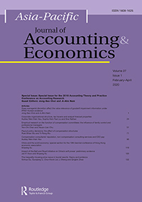 Cover image for Asia-Pacific Journal of Accounting & Economics, Volume 27, Issue 1, 2020