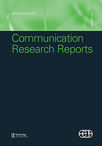 Cover image for Communication Research Reports, Volume 35, Issue 5, 2018
