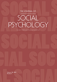 Cover image for The Journal of Social Psychology, Volume 162, Issue 5, 2022