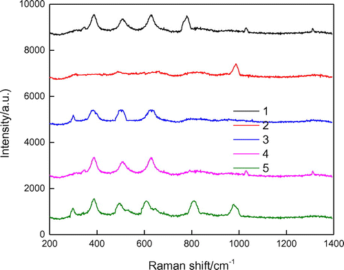Figure 9. In situ UV Raman spectra of liquid and solid phases in the crystallization.