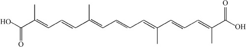 Figure 1 Chemical structure of crocetin.