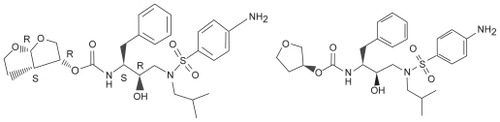 Figure 1 The structural similarity of darunavir (left) and amprenavir (right).