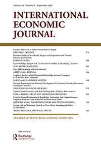 Cover image for International Economic Journal, Volume 34, Issue 3, 2020