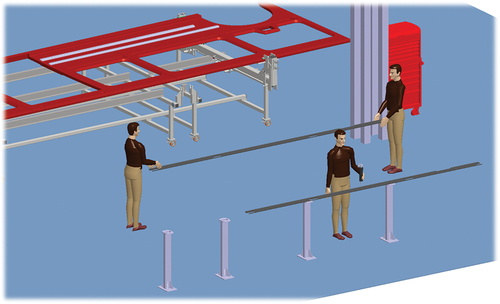 Figure 2. Case study 1 – Manual gluing of aluminum profiles.