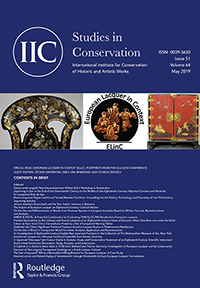 Cover image for Studies in Conservation, Volume 64, Issue sup1, 2019