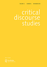 Cover image for Critical Discourse Studies, Volume 15, Issue 5, 2018