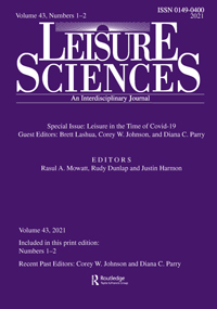 Cover image for Leisure Sciences, Volume 43, Issue 1-2, 2021