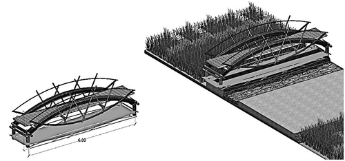Figure 9. A preliminary 3-dimensional computer graphic rendition of the Bamboo Bridge.Source: The authors, 2018